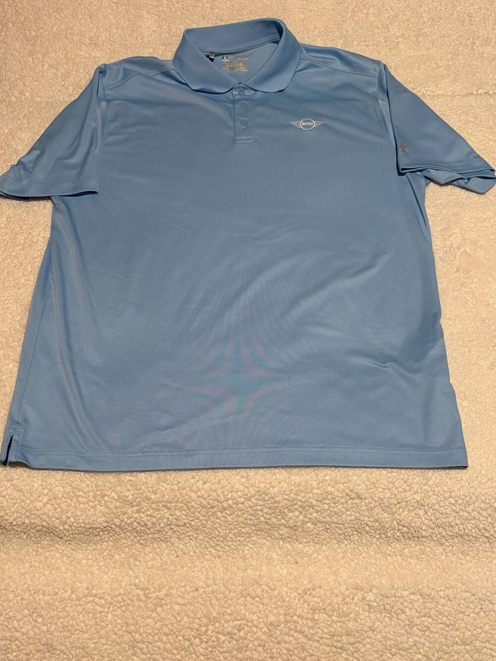 Under Armour HeatGear Mini Logo Performance Polo Shirt Light Blue XL Tall